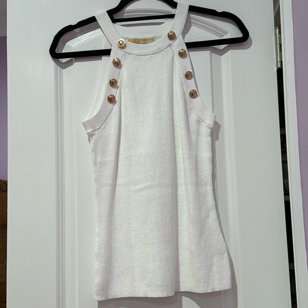 Michael Kors embellished knit tank top